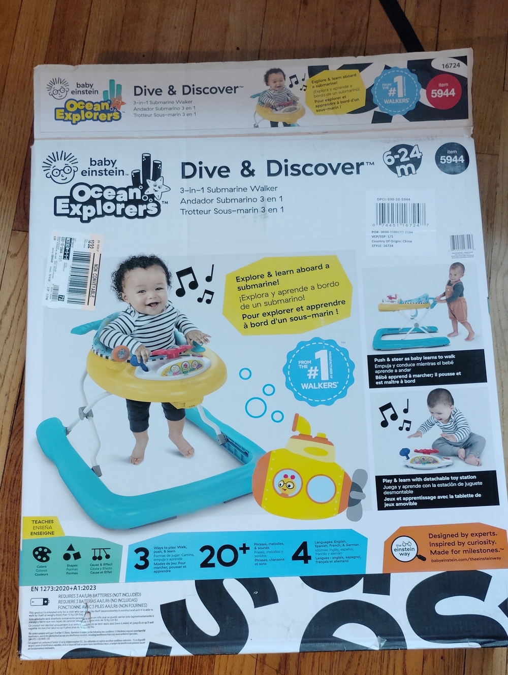 Ocean Explorers Dive & Discover 3-in-1 Submarine Walker - Yellow & Teal